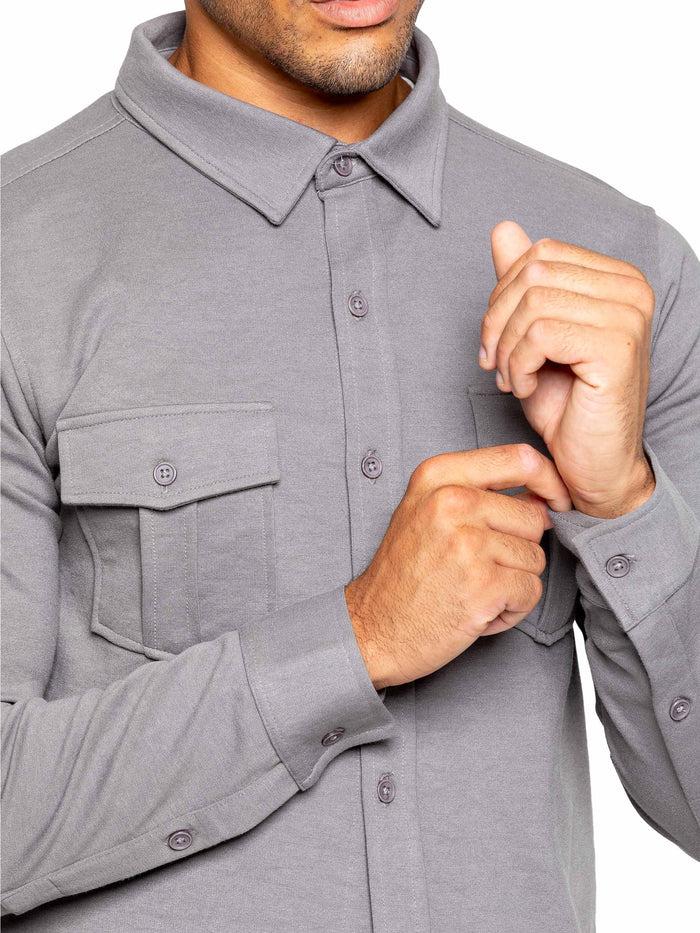 Enzo Jeans Santino Casual Overshirt - Grey