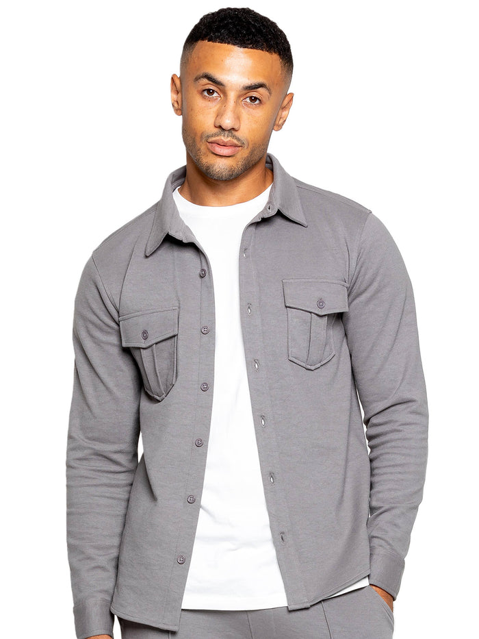 enzo jeans Santino Casual Overshirt - Grey