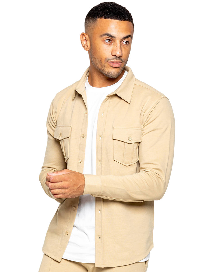 enzo jeans Santino Casual Overshirt - Stone
