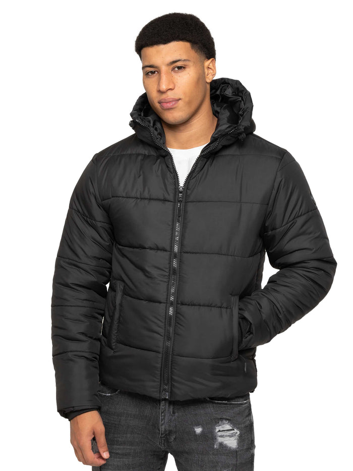 enzo jeans Sebastiano Puffer Coat Jacket - Black