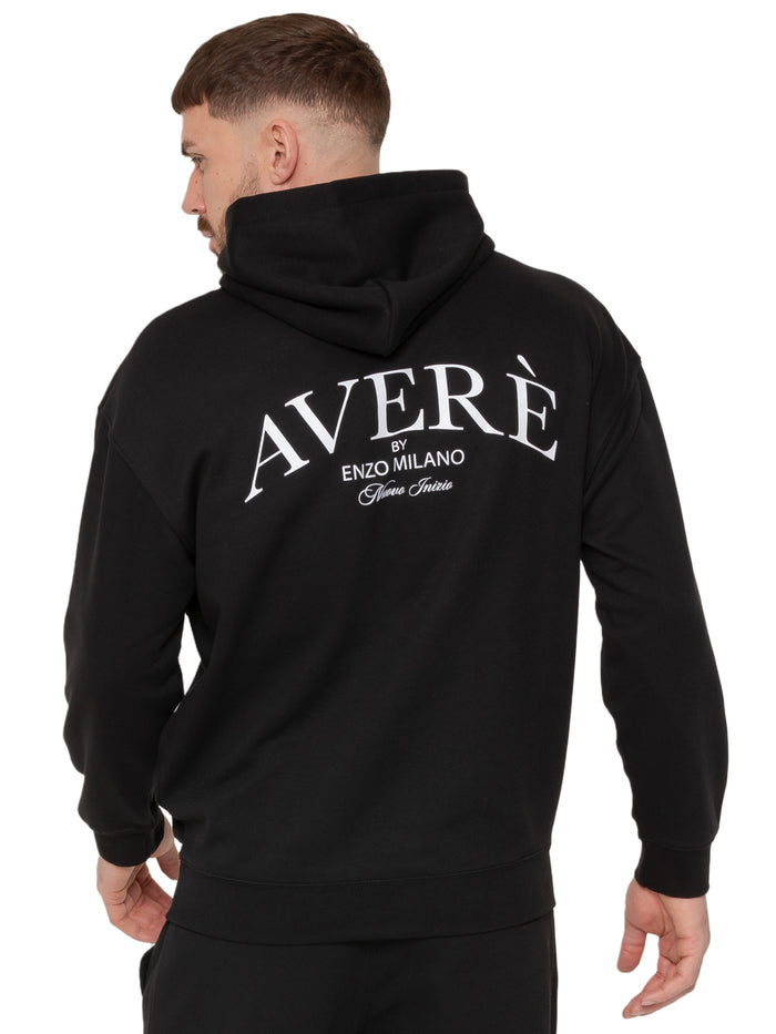 enzo jeans Sergio Oversized Pullover Hoodie - Black