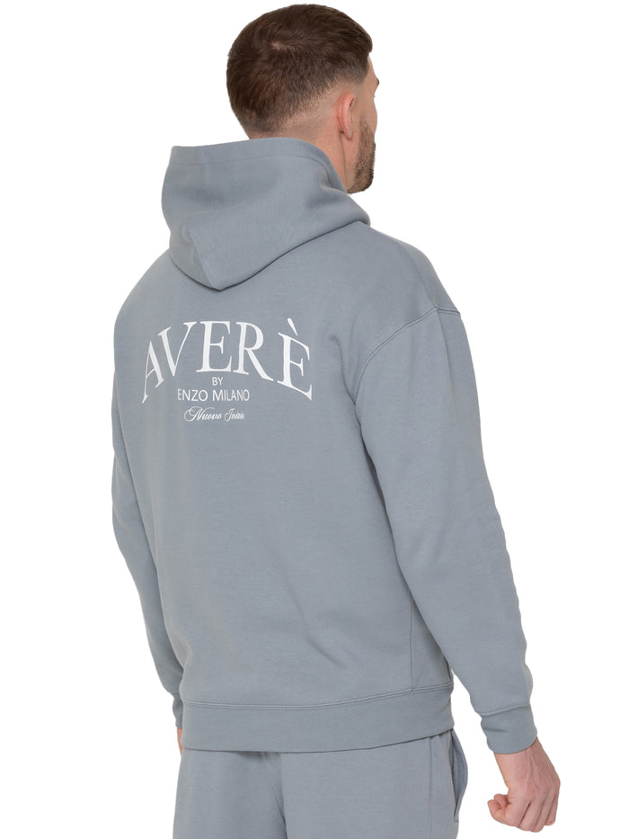 enzo jeans Sergio Oversized Pullover Hoodie - Blue