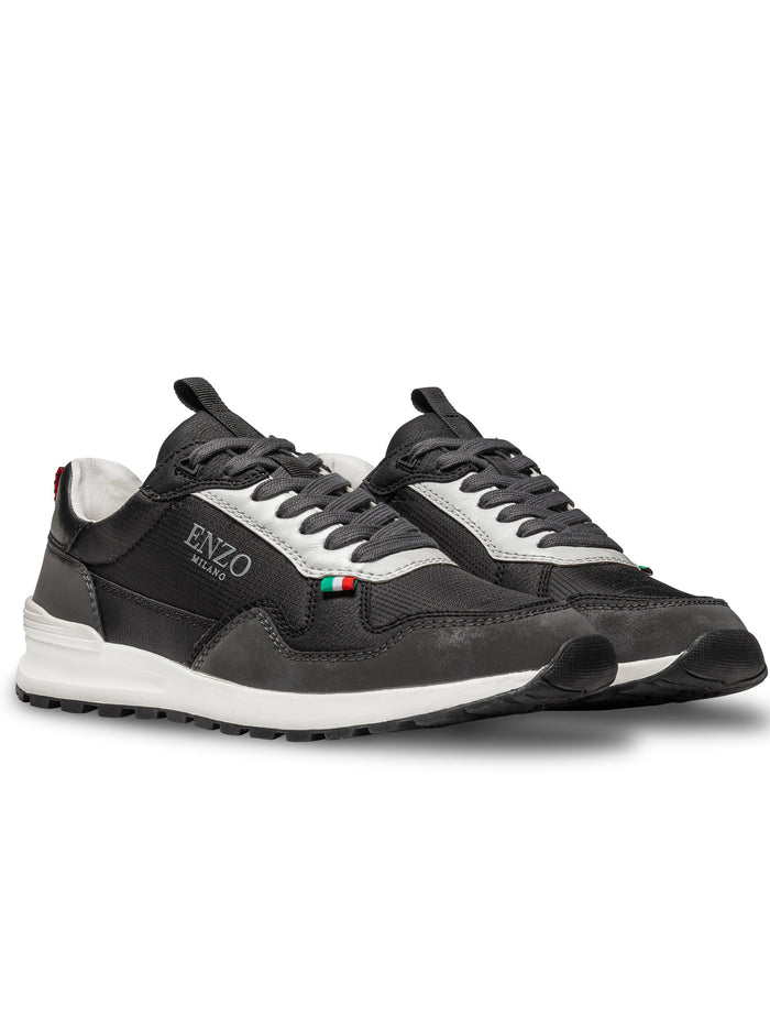 Enzo Jeans Solaro Runner Trainer - Black