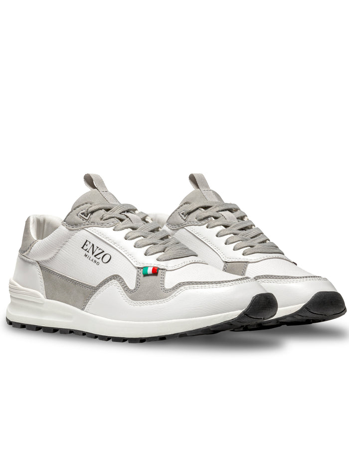 Enzo Jeans Solaro Runner Trainer - White