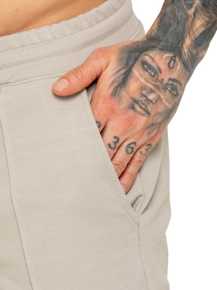 Enzo Jeans Stretch Essential Shorts - Beige