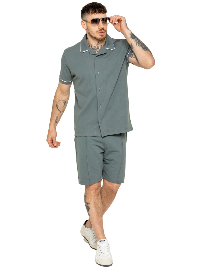 Enzo Jeans Stretch Essential Shorts - Emerald Green