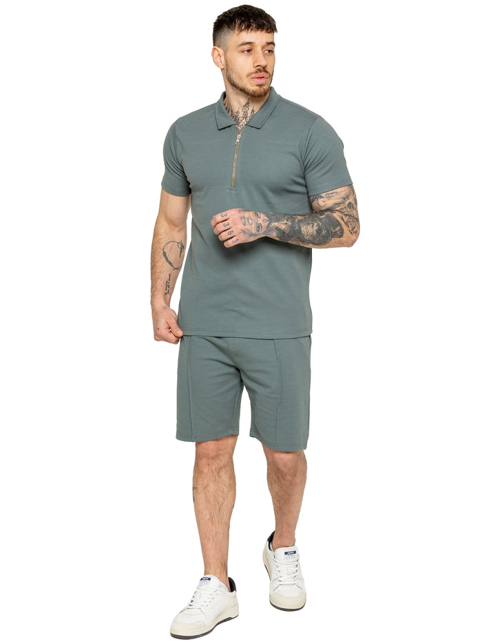 Enzo Jeans Stretch Essential Shorts - Emerald Green