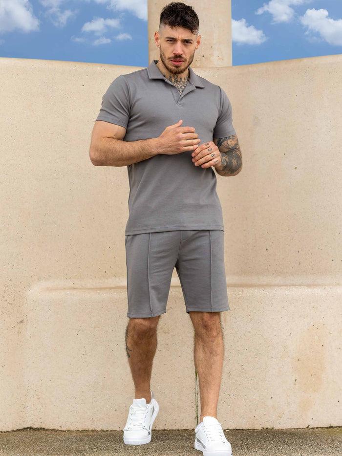 Enzo Jeans Stretch Essential Shorts - Grey