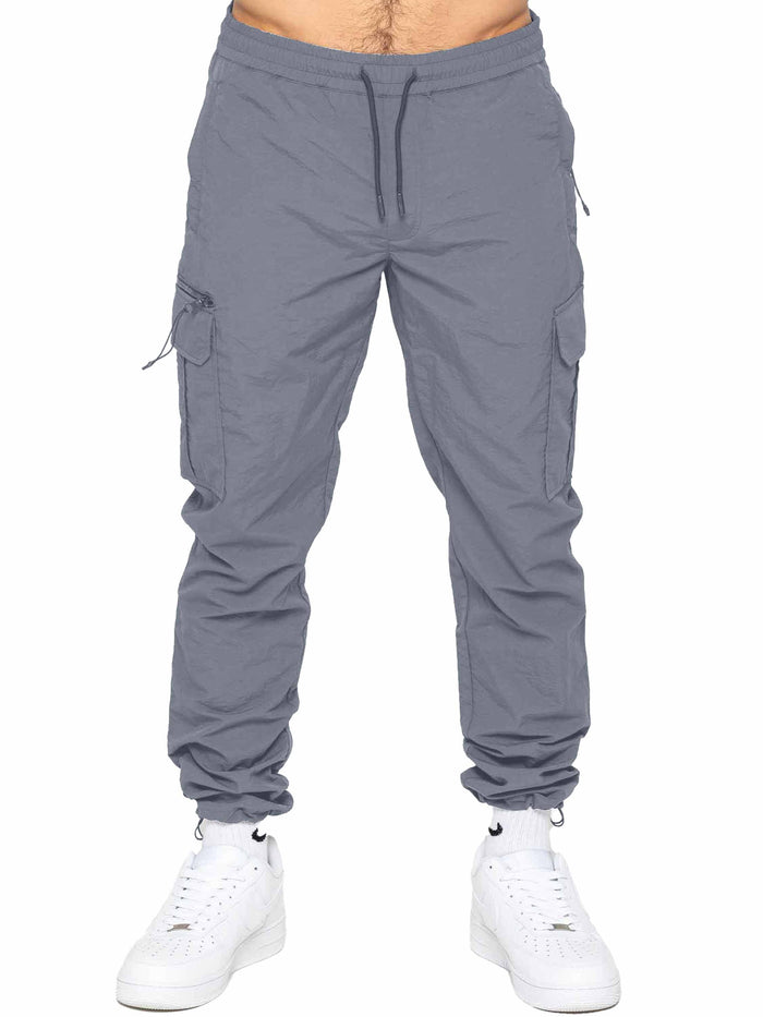 enzo jeans Tiago Crinkle Cargo Pants - Grey