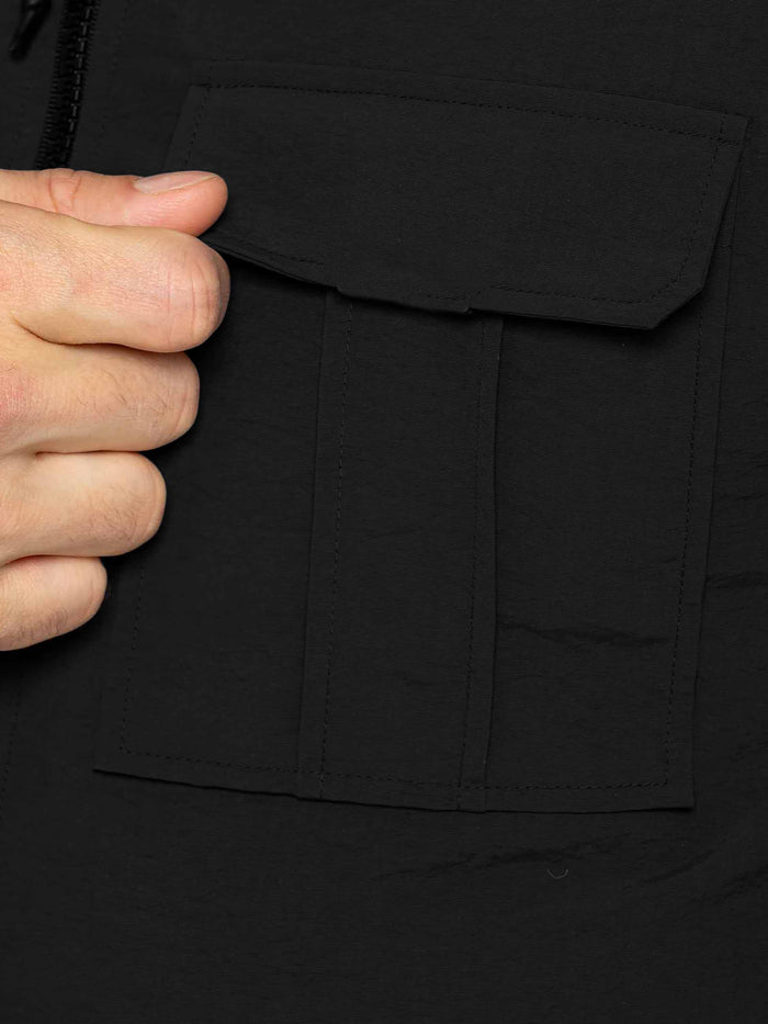 Enzo Jeans Tiago Crinkle Shirt Jacket - Black