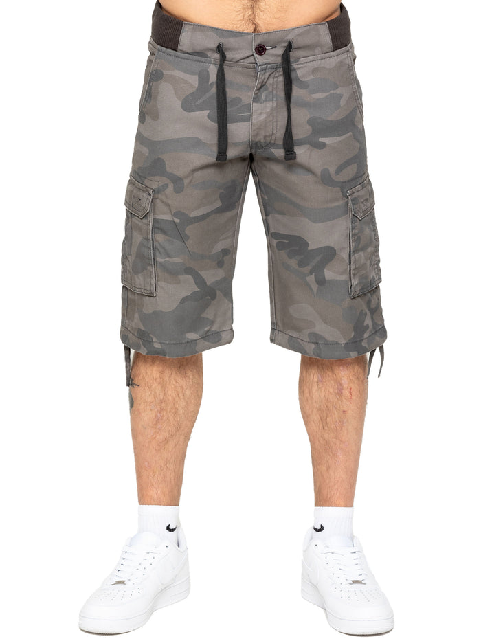 enzo jeans Trey Cargo Shorts - Grey Camo