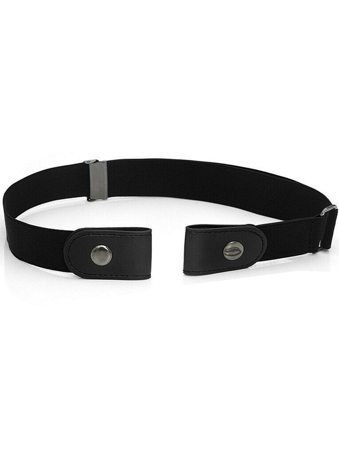 enzo jeans Unisex Buckle Free Belt - Black