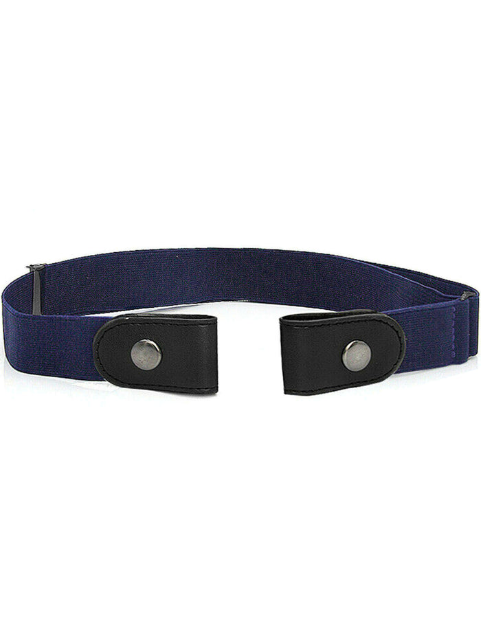 enzo jeans Unisex Buckle Free Belt - Navy