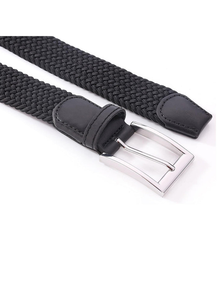 Enzo Jeans Unisex Elasticated Woven Belt - Black