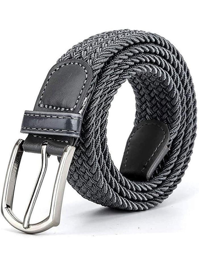 enzo jeans Unisex Elasticated Woven Belt - Grey