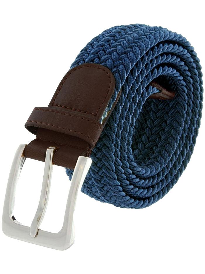 enzo jeans Unisex Elasticated Woven Belt - Navy