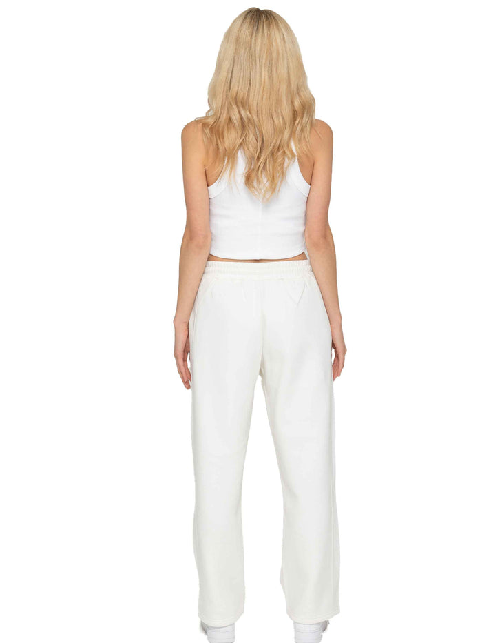 Enzo Jeans Wide Leg Jogger Trousers - Off White