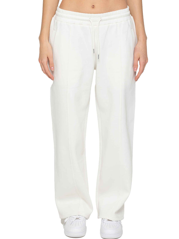 Enzo Jeans Wide Leg Jogger Trousers - Off White
