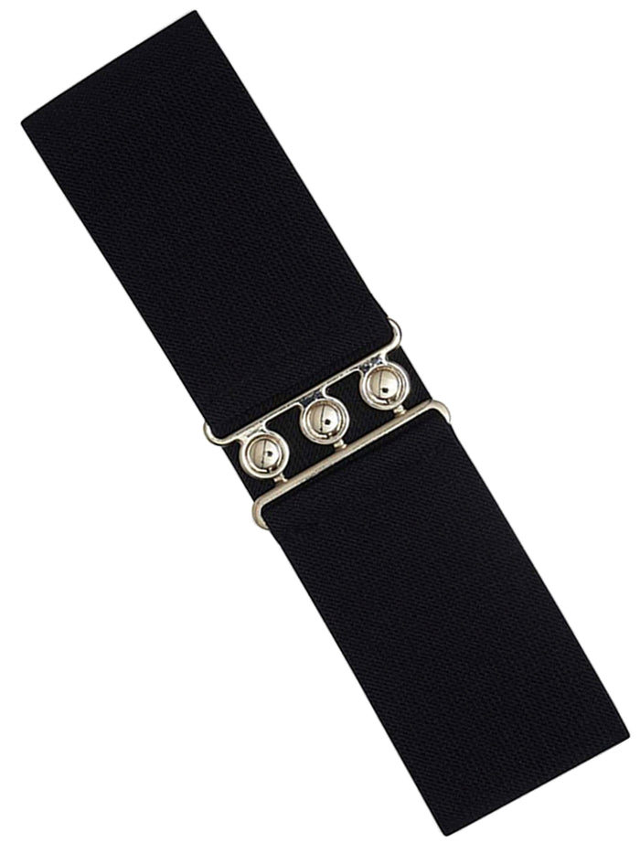 enzo jeans Women's Wide Elasticated Belts - Black