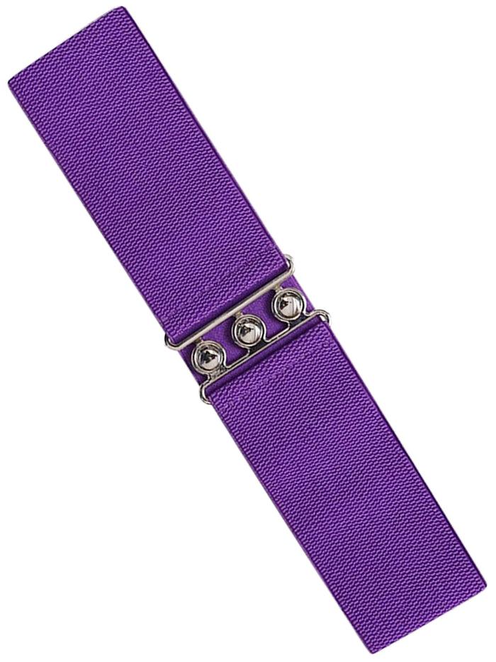 enzo jeans Women's Wide Elasticated Belts - Purple