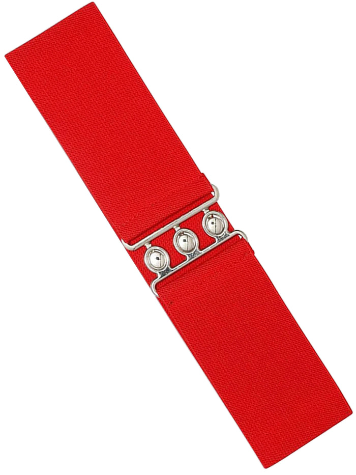 enzo jeans Women's Wide Elasticated Belts - Red