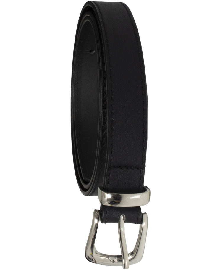 Enzo Jeans Womens Faux Leather Belt - Black