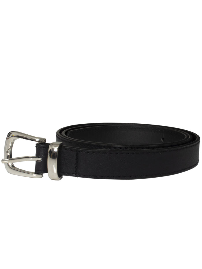 enzo jeans Womens Faux Leather Belt - Black