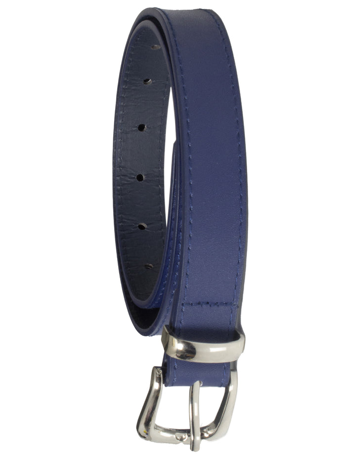 Enzo Jeans Womens Faux Leather Belt - Navy