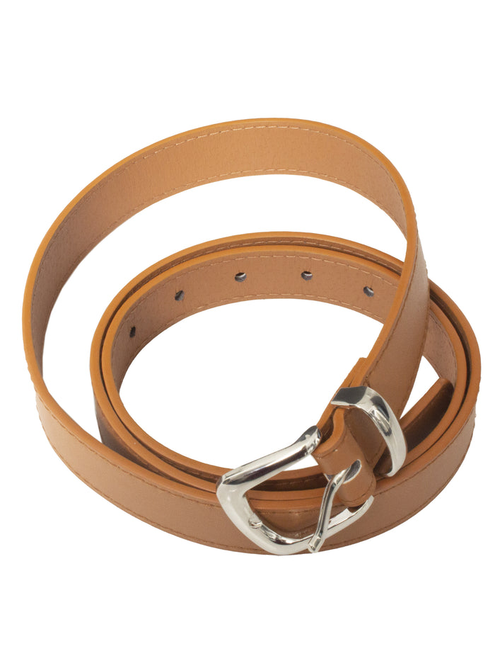 Enzo Jeans Womens Faux Leather Belt - Tan