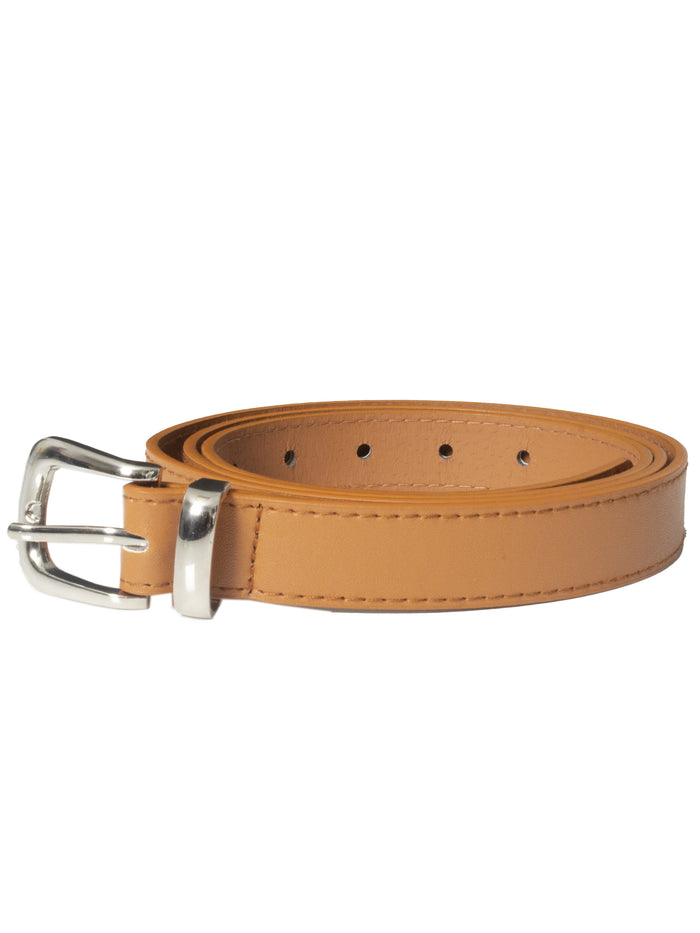 enzo jeans Womens Faux Leather Belt - Tan