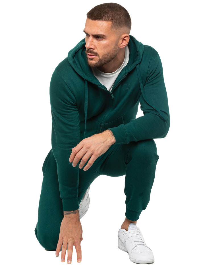 enzo jeans Zip Up Hoodie and Joggers Set - Green