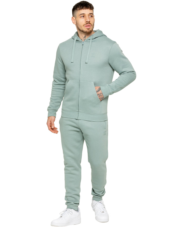 enzo jeans Zip Up Hoodie and Joggers Set - Sage