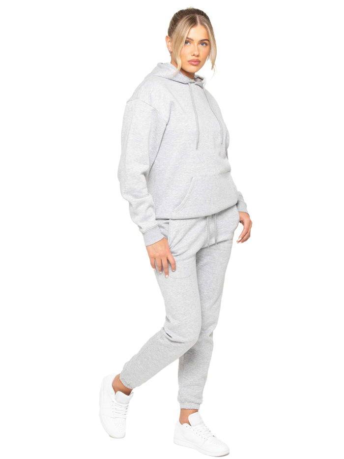 Enzo Jeans Essential Oversized Hoodie And Jogger Set - Grey