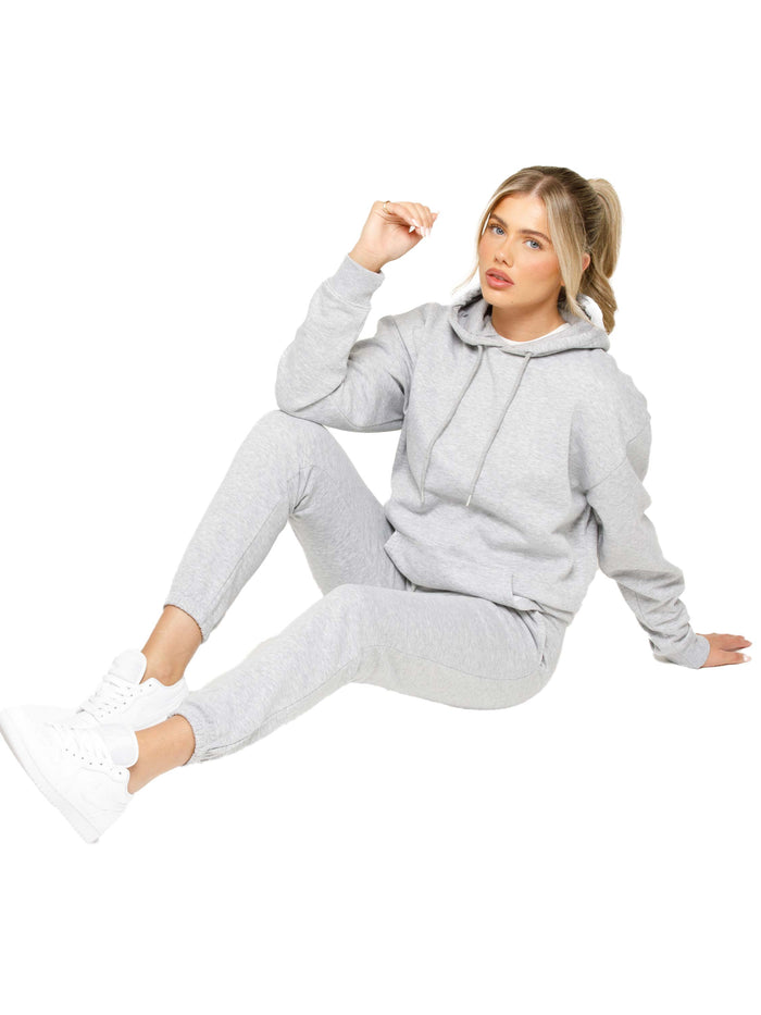 Enzo Jeans Essential Oversized Hoodie And Jogger Set - Grey
