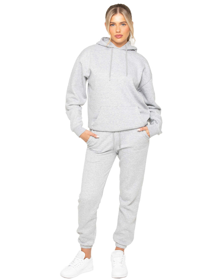 enzo jeans Essential Oversized Hoodie and Jogger Set - Grey