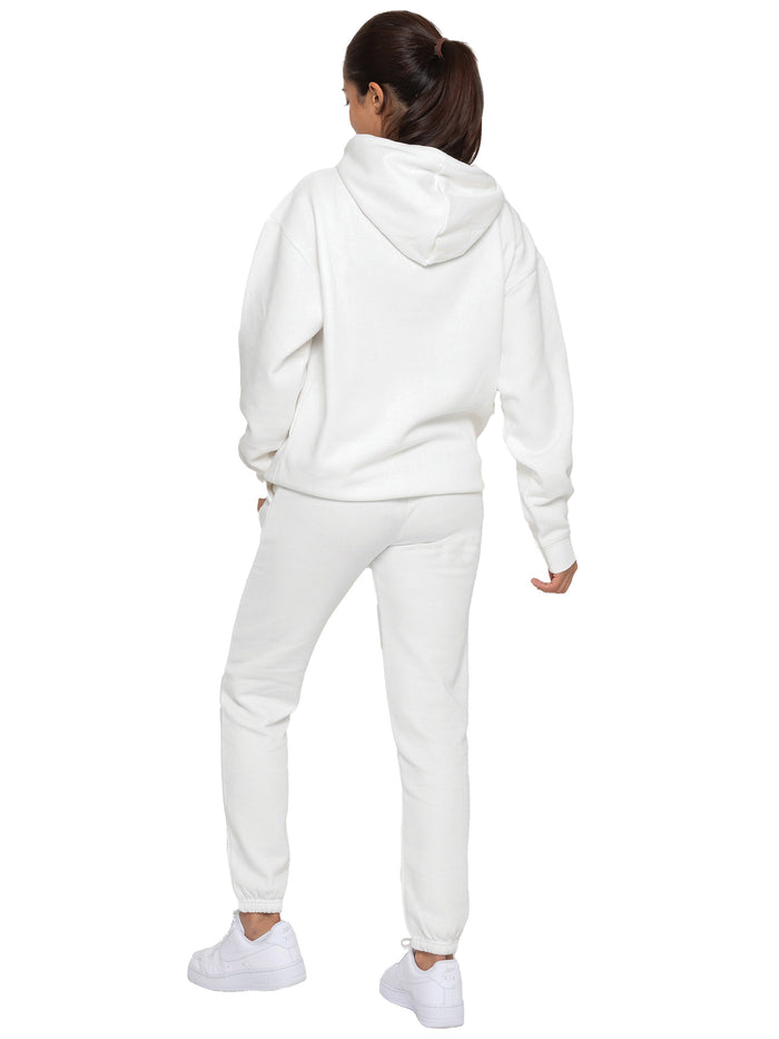 Enzo Jeans Essential Oversized Hoodie And Jogger Set - Off White