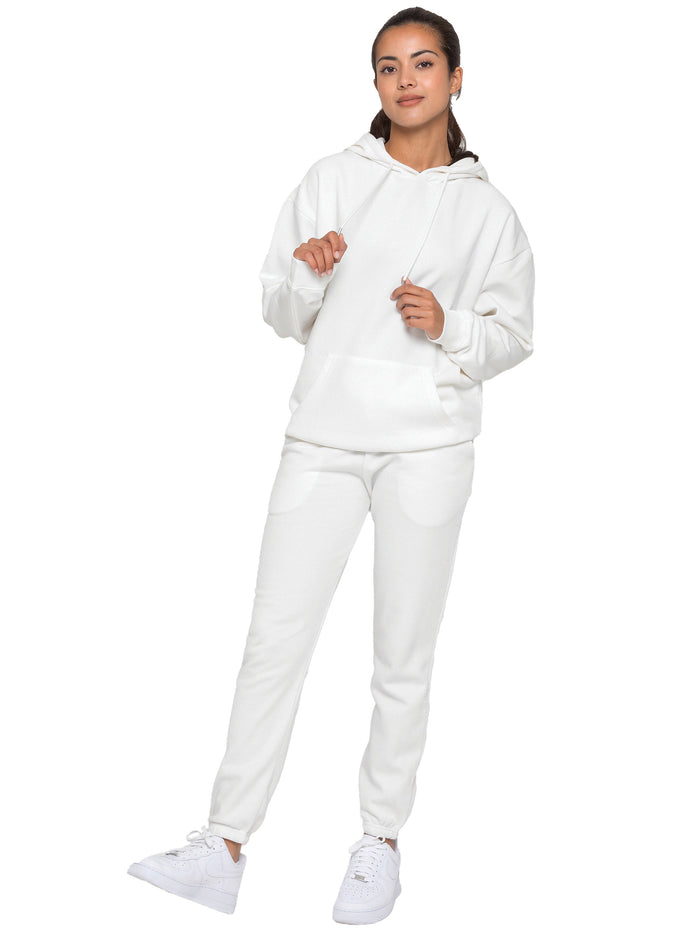 enzo jeans Essential Oversized Hoodie and Jogger Set - Off White
