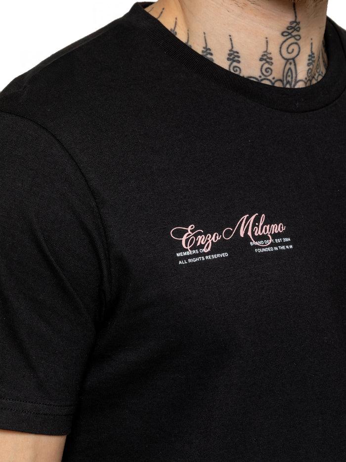 Enzo Jeans Jaques T-Shirt And Fleece Shorts Set - Black