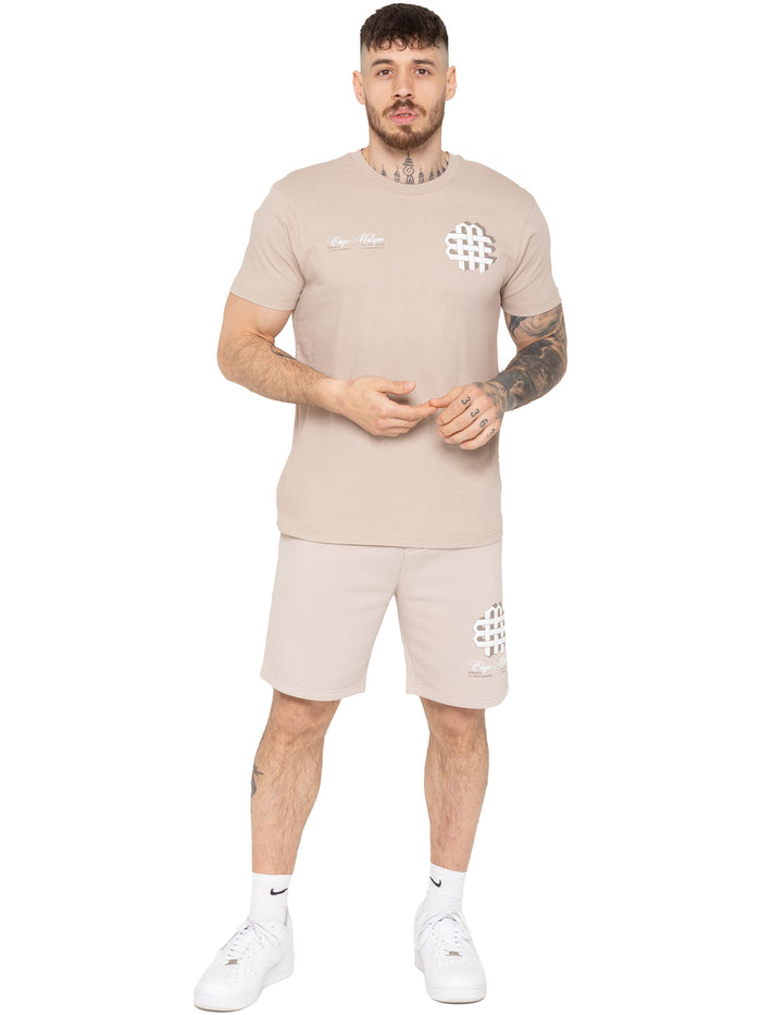 enzo jeans Jaques T-Shirt and Fleece Shorts Set - Clay