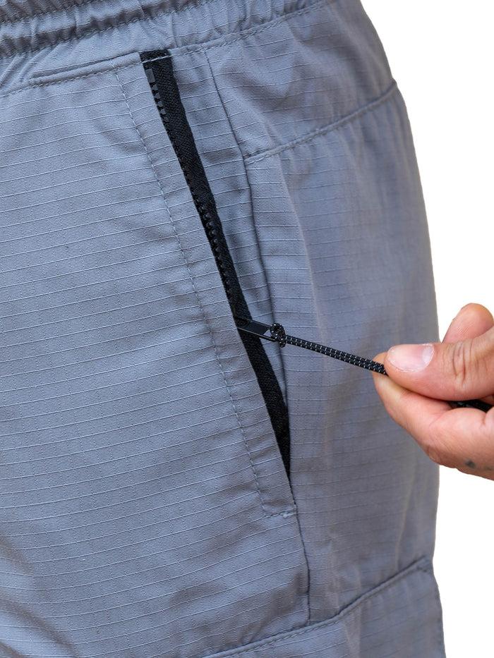 Enzo Jeans Leonardo Technical Cargo Shorts - Light Grey