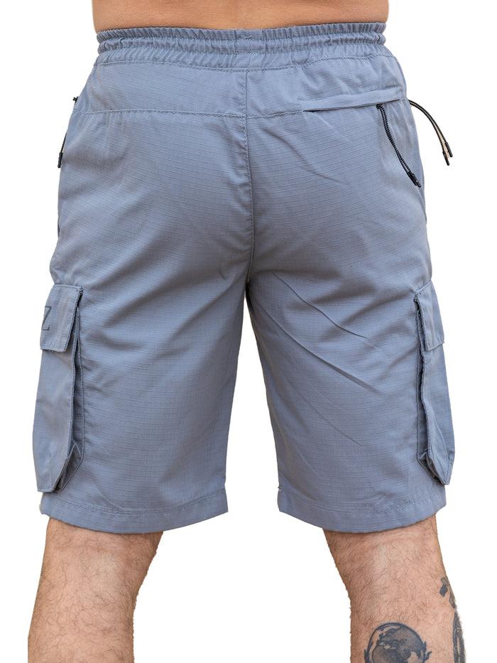 Enzo Jeans Leonardo Technical Cargo Shorts - Light Grey
