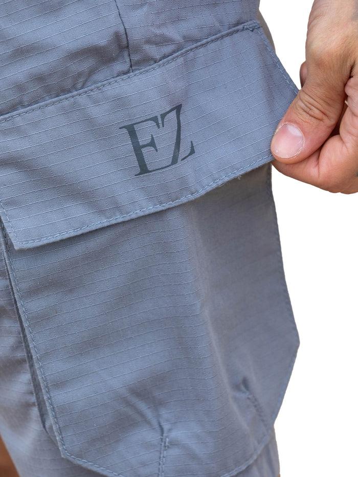 Enzo Jeans Leonardo Technical Cargo Shorts - Light Grey
