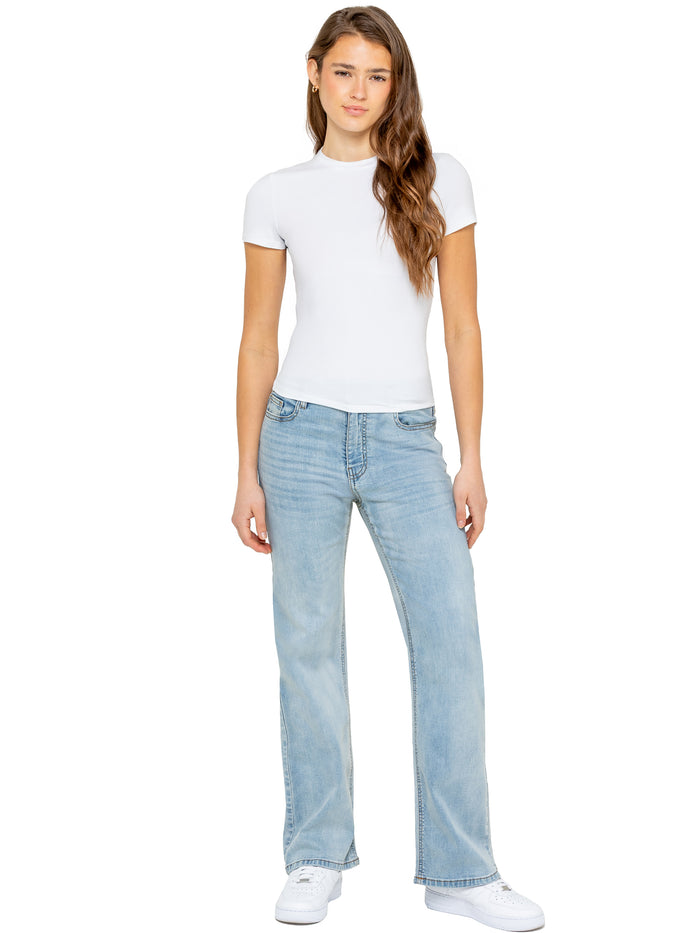 enzo jeans Mila High Rise Wide Leg Jeans - Bleach Wash