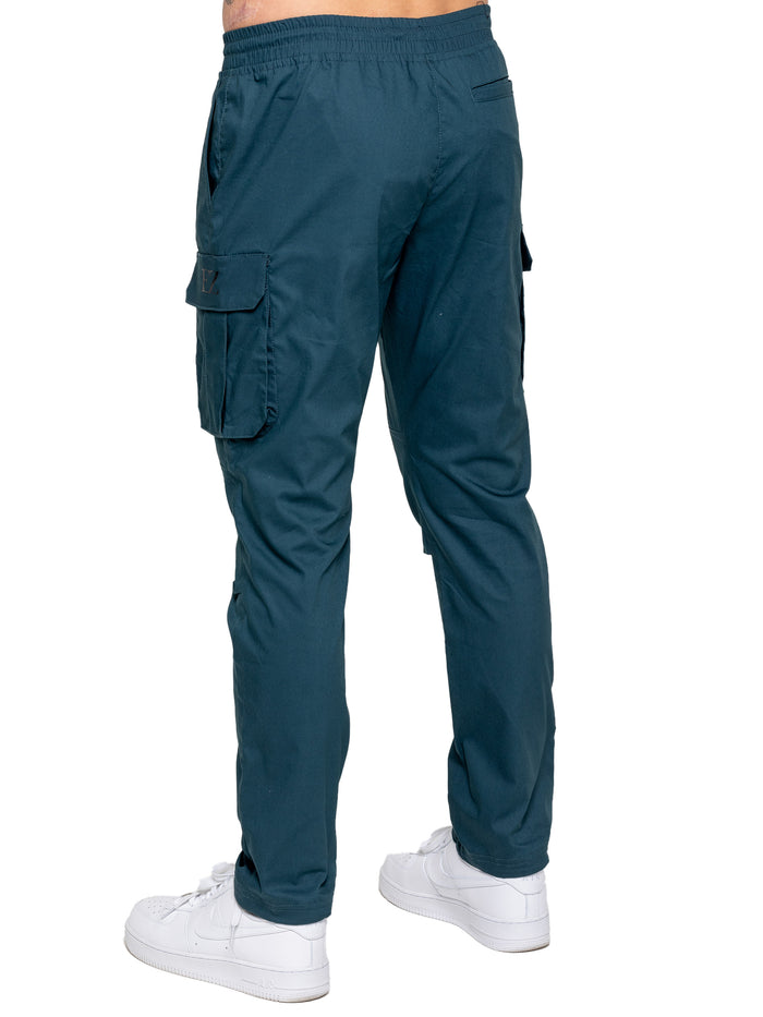 Enzo Jeans Nicolas Tapered Cargo Pants - Blue Turquoise