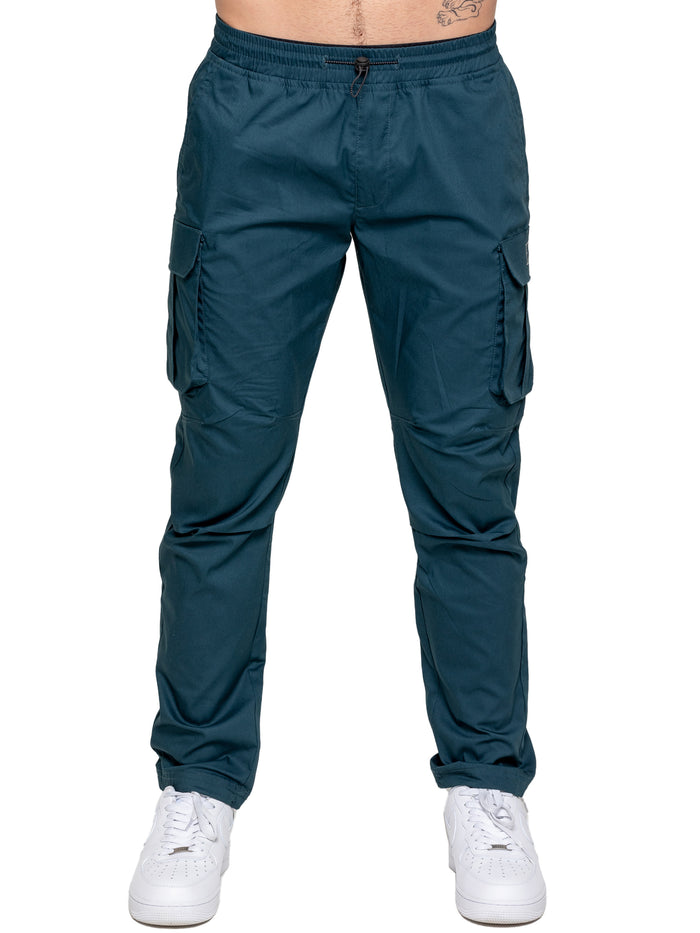 Enzo Jeans Nicolas Tapered Cargo Pants - Blue Turquoise