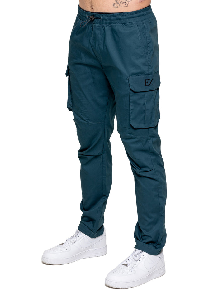 enzo jeans Nicolas Tapered Cargo Pants - Blue Turquoise