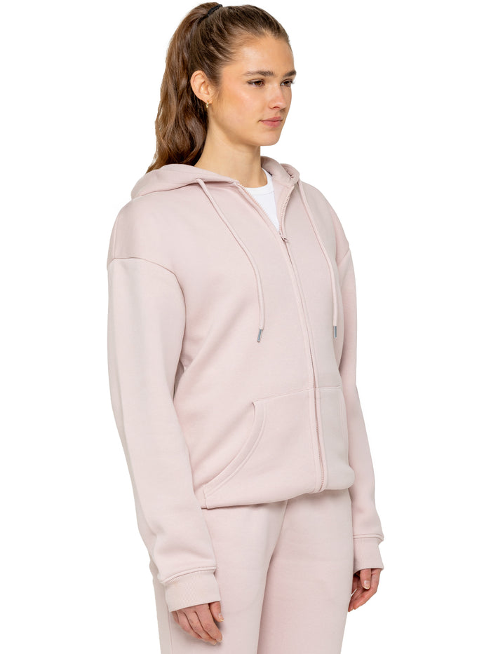 Enzo Jeans Oversized Essential Zip Hoodie - Baby Pink