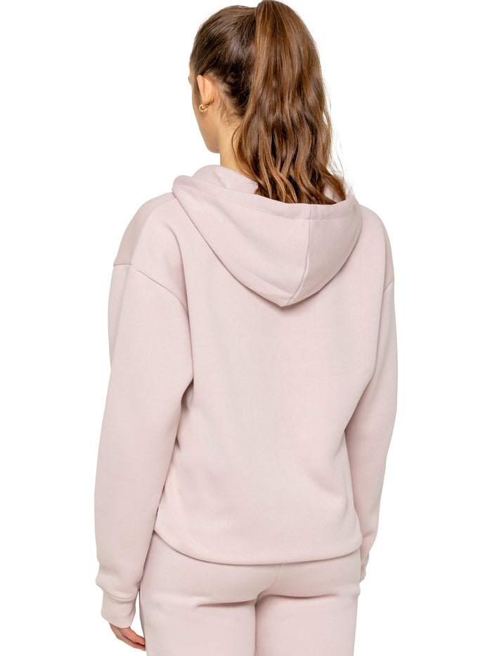 Enzo Jeans Oversized Essential Zip Hoodie - Baby Pink