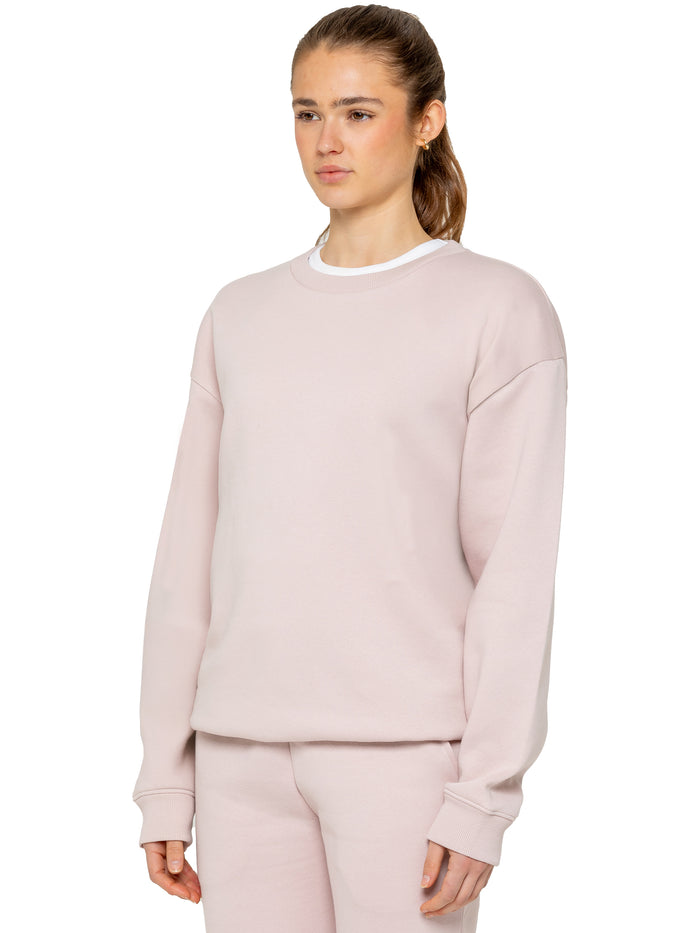 Enzo Jeans Oversized Sweatshirt And Jogger Set - Baby Pink
