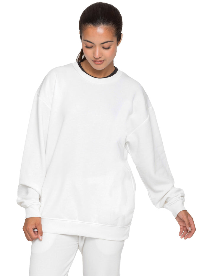 Enzo Jeans Oversized Sweatshirt And Jogger Set - Off White